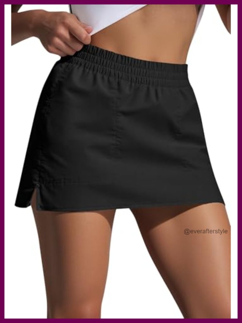 High Waisted Tennis Skirt with Pockets Nylon A-Line Mini Skort for Running Golf